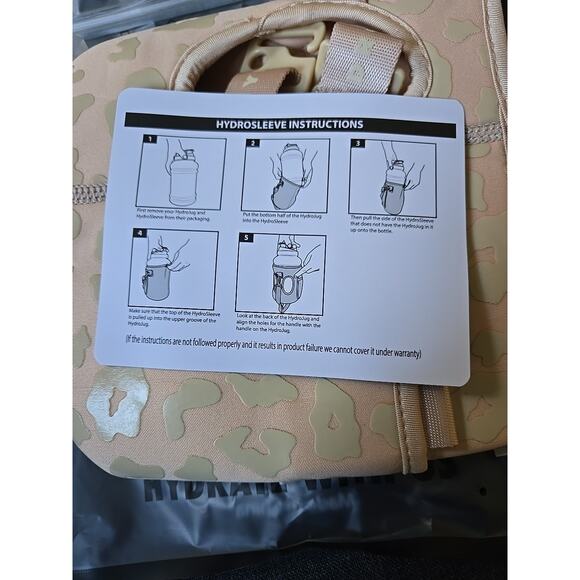 HydroJug Pro 73oz, Sleeve & Strap Peach With Vinyl Animal Print Insulating - Picture 4 of 4